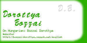 dorottya bozzai business card